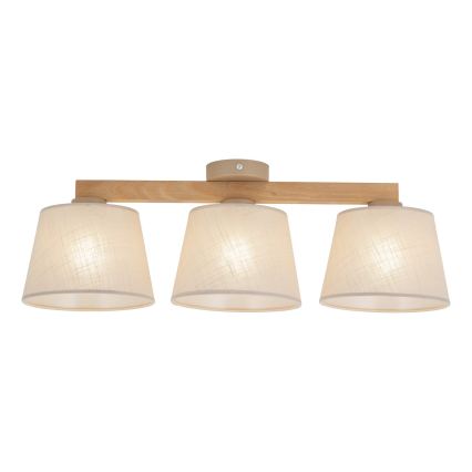 BRILAGI - LED stropna svjetiljka LATTE SABIA 3xE27/15W/230V borovina/bež
