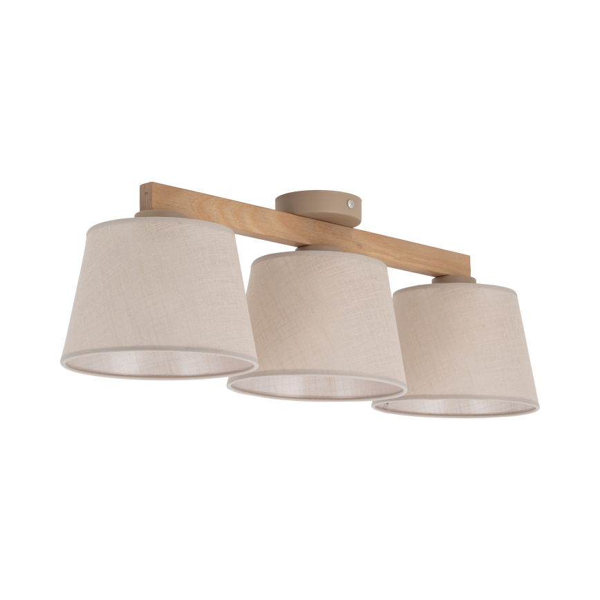 BRILAGI - LED stropna svjetiljka LATTE SABIA 3xE27/15W/230V borovina/bež