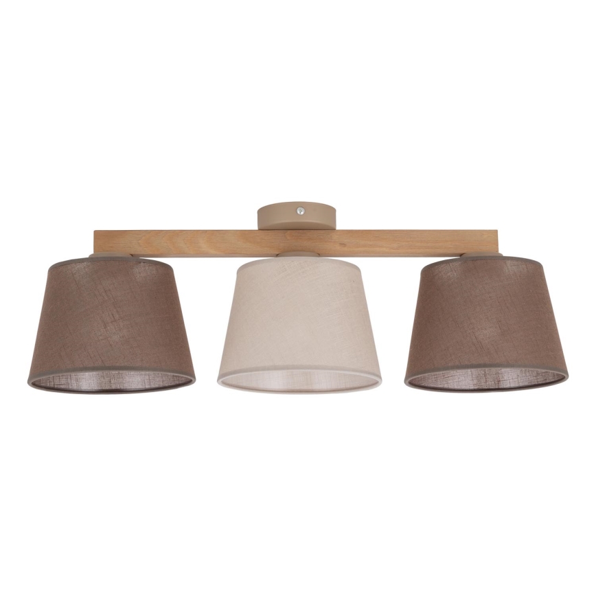 BRILAGI - LED stropna svjetiljka LATTE SABIA 3xE27/15W/230V borovina/mješavina