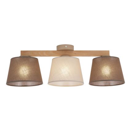 BRILAGI - LED stropna svjetiljka LATTE SABIA 3xE27/15W/230V borovina/mješavina