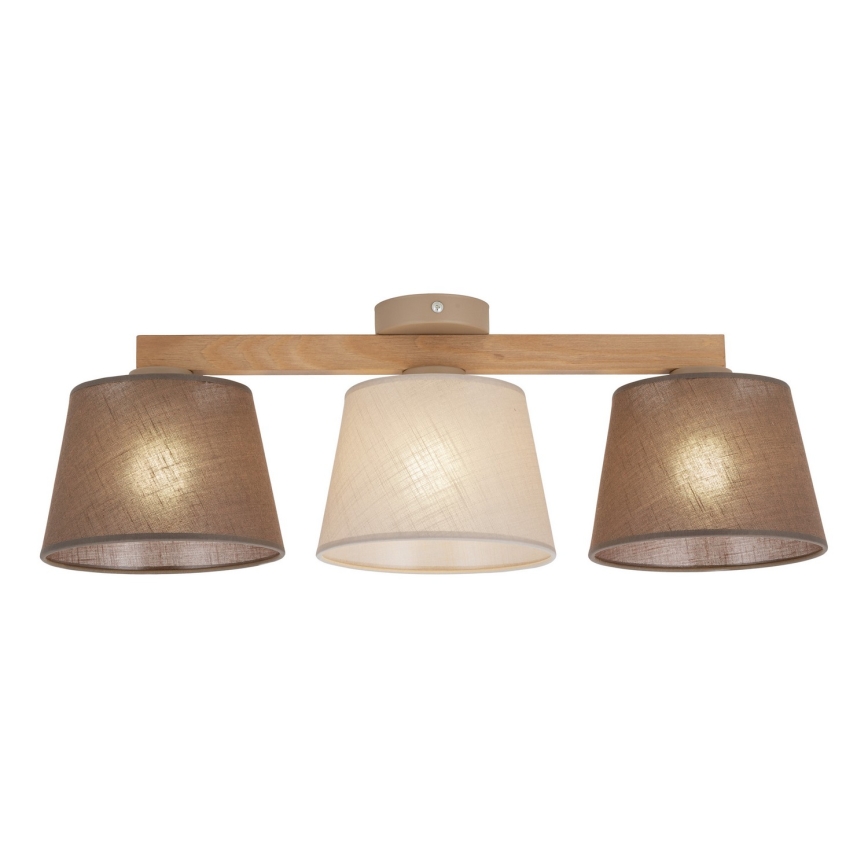 BRILAGI - LED stropna svjetiljka LATTE SABIA 3xE27/15W/230V borovina/mješavina