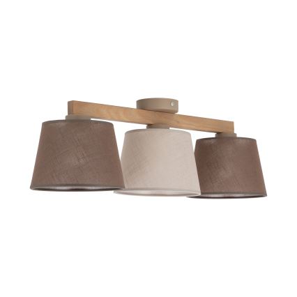 BRILAGI - LED stropna svjetiljka LATTE SABIA 3xE27/15W/230V borovina/mješavina