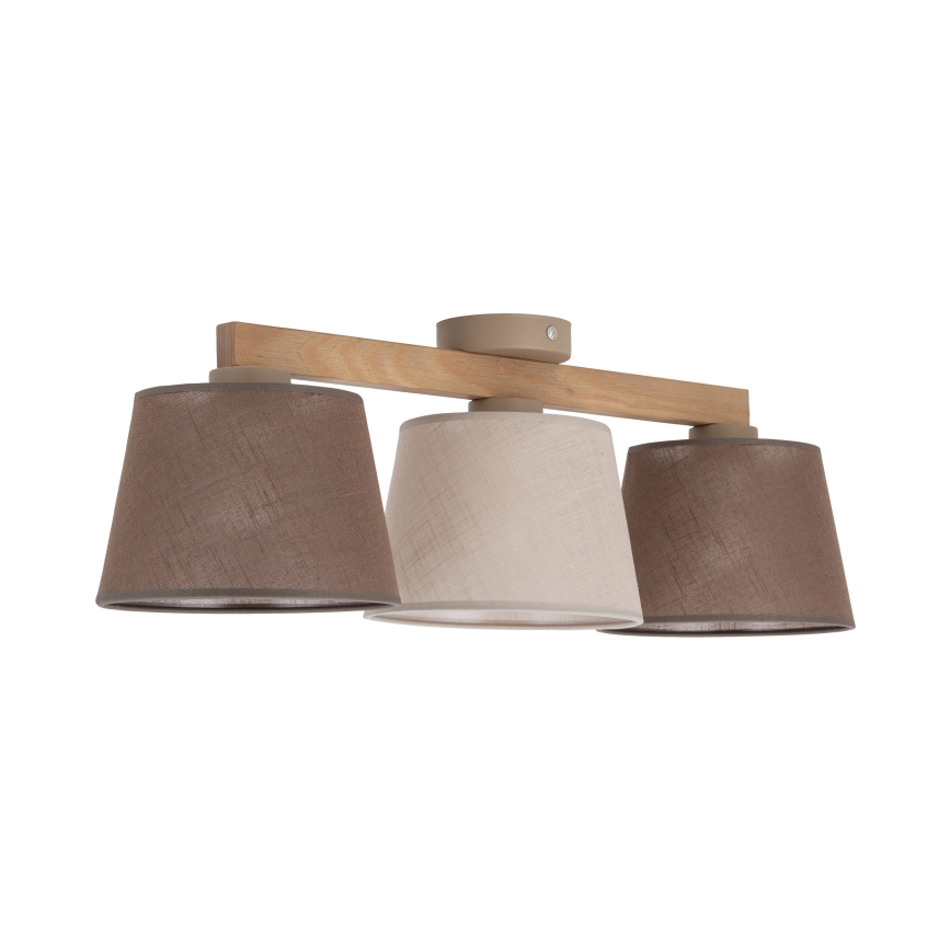 BRILAGI - LED stropna svjetiljka LATTE SABIA 3xE27/15W/230V borovina/mješavina