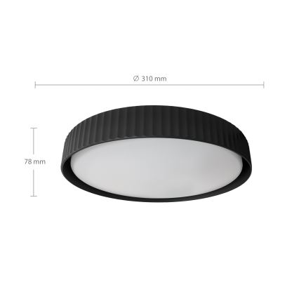 Brilagi - LED stropna svjetiljka LUCIA LED/24W/230V Ø 31 cm crna