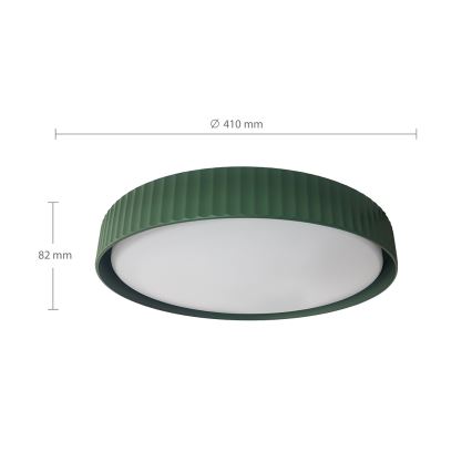 Brilagi - LED dimabilno stropno svjetlo LUCIA LED/48W/230V 3000-6500K Ø 41 cm zeleno + daljinski upravljač