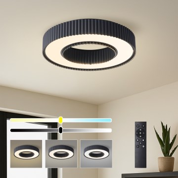 Brilagi - LED stropna svjetiljka LUMIX LED/48W/230V 3000-6000K crna, promjer 50 cm, prigušiva + daljinsko upravljanje