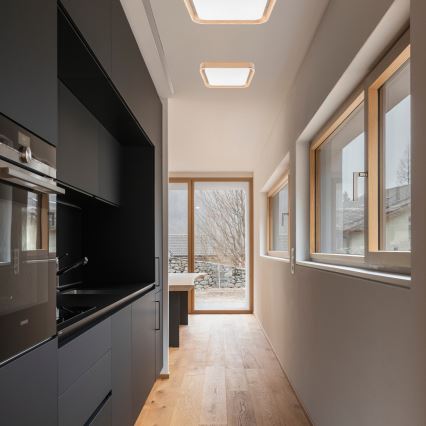 Brilagi - LED stropna svjetiljka s prigušivanjem MANAROLA CUBIC LED/24W/230V 3000-6500K borovina + daljinski upravljač