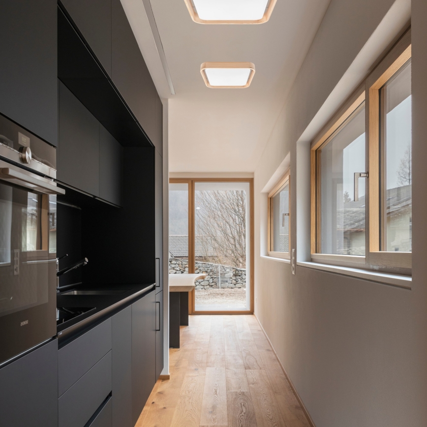 Brilagi - LED stropna svjetiljka s prigušivanjem MANAROLA CUBIC LED/24W/230V 3000-6500K borovina + daljinski upravljač