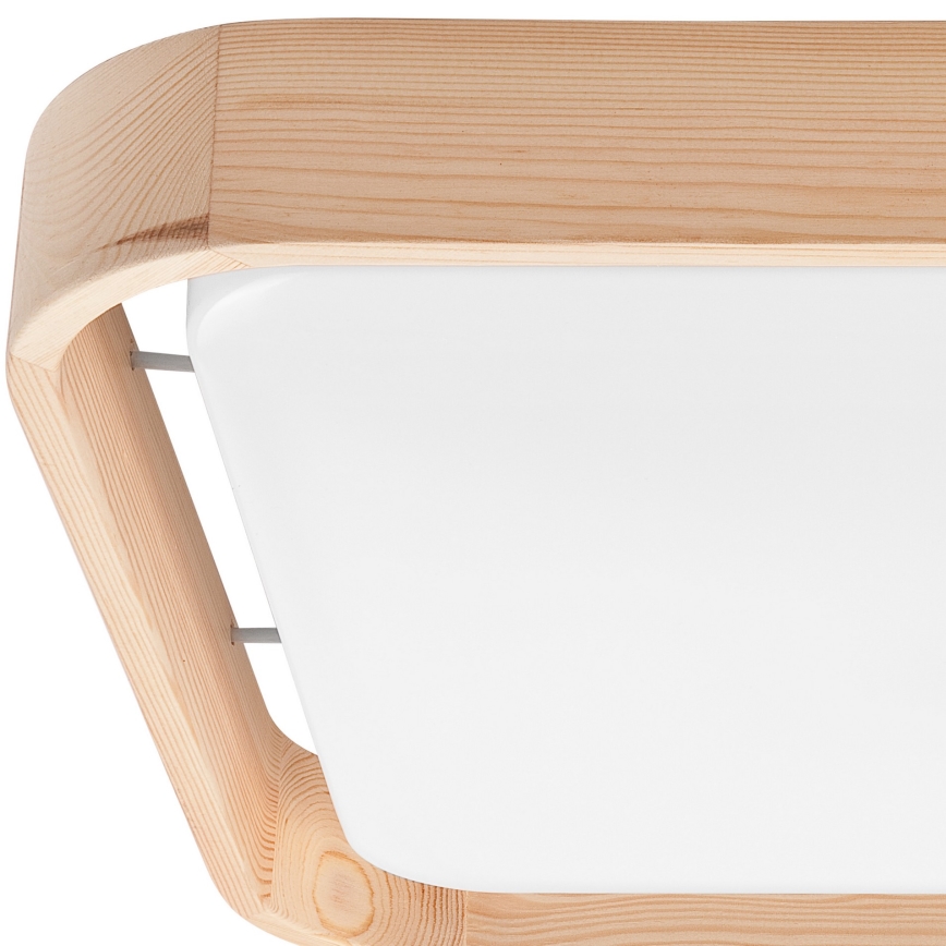 Brilagi - LED stropna svjetiljka s prigušivanjem MANAROLA CUBIC LED/24W/230V 3000-6500K borovina + daljinski upravljač