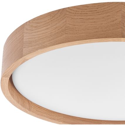 Brilagi - LED Prigušiva stropna svjetiljka MANAROLA SMART LED/24W/230V 2700-6500K hrast pr. 41 cm Wi-Fi + daljinski upravljač Tuya