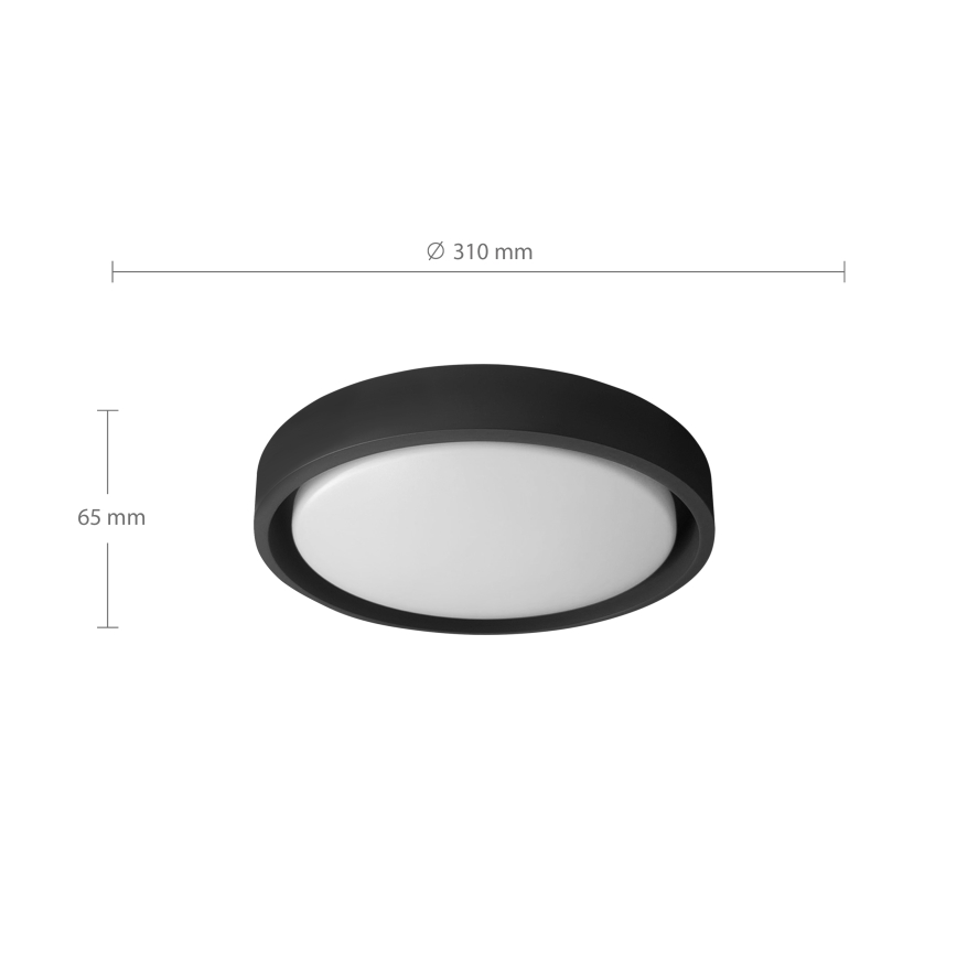 Brilagi - LED stropna svjetiljka MATTEO LED/24W/230V Ø 31 cm crna