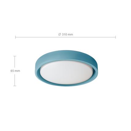 Brilagi - LED stropna svjetiljka MATTEO LED/24W/230V Ø 31 cm tirkizna