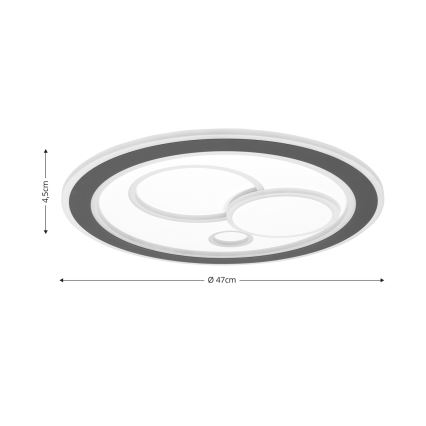 Brilagi - LED stropna svjetiljka s prigušivanjem MODERN LED/89W/230V 2700-6500K promjer 47 cm + daljinski upravljač