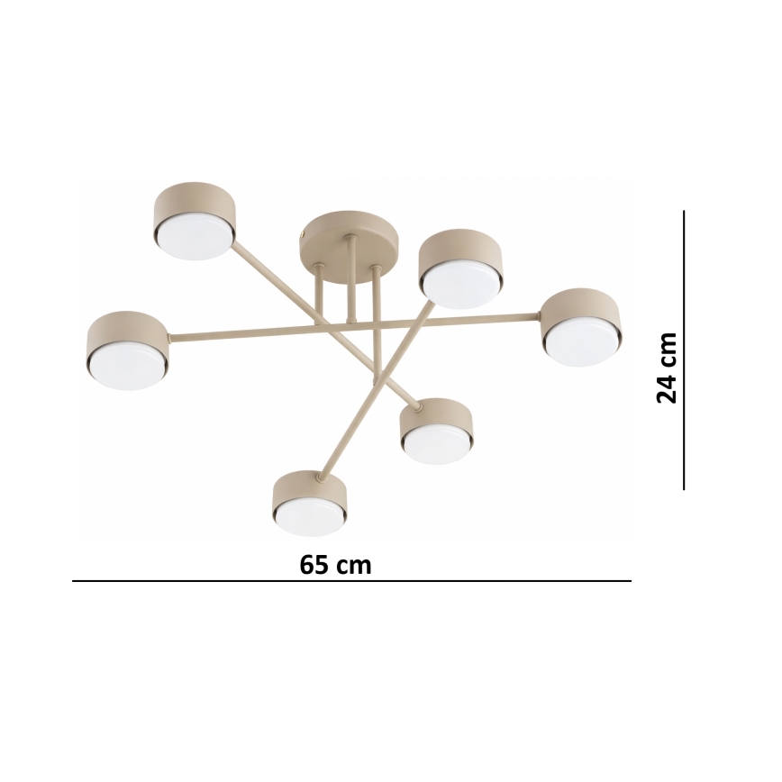 Brilagi - LED stropna svjetiljka MONO 6xGX53/13W/230V bež