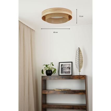 Brilagi - LED Stropna svjetiljka MONTANA BOHO LED/26W/230V pr. 60 cm smeđa