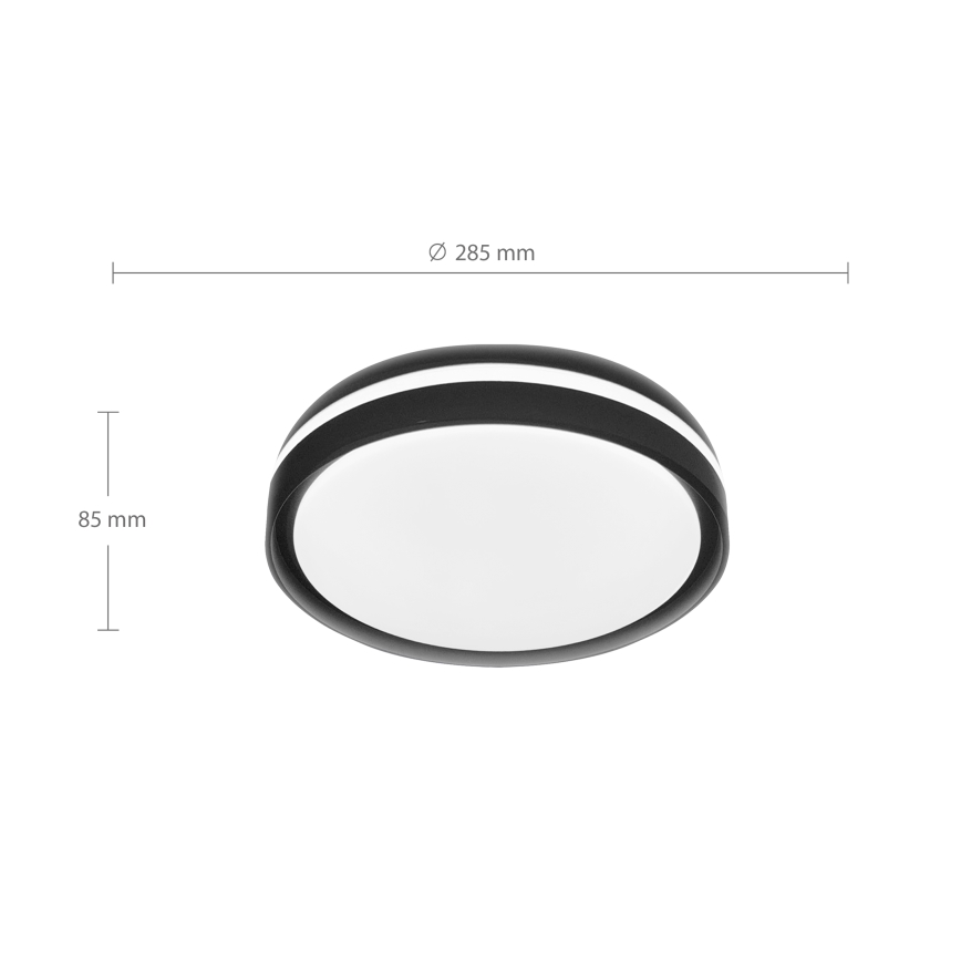 Brilagi - LED stropna svjetiljka NAOMI LED/24W/230V Ø 28,5 cm crna