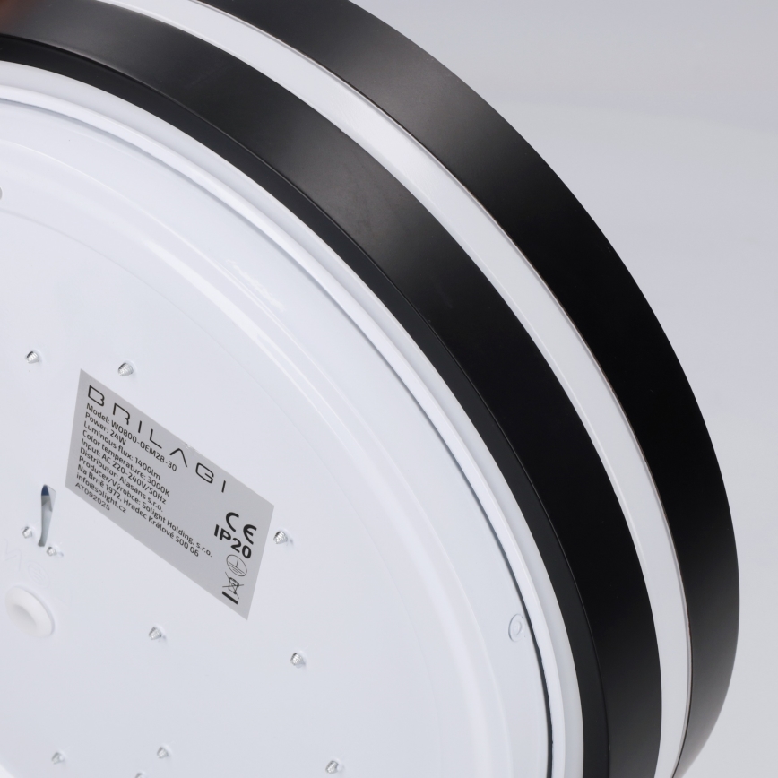 Brilagi - LED stropna svjetiljka NAOMI LED/24W/230V Ø 28,5 cm crna