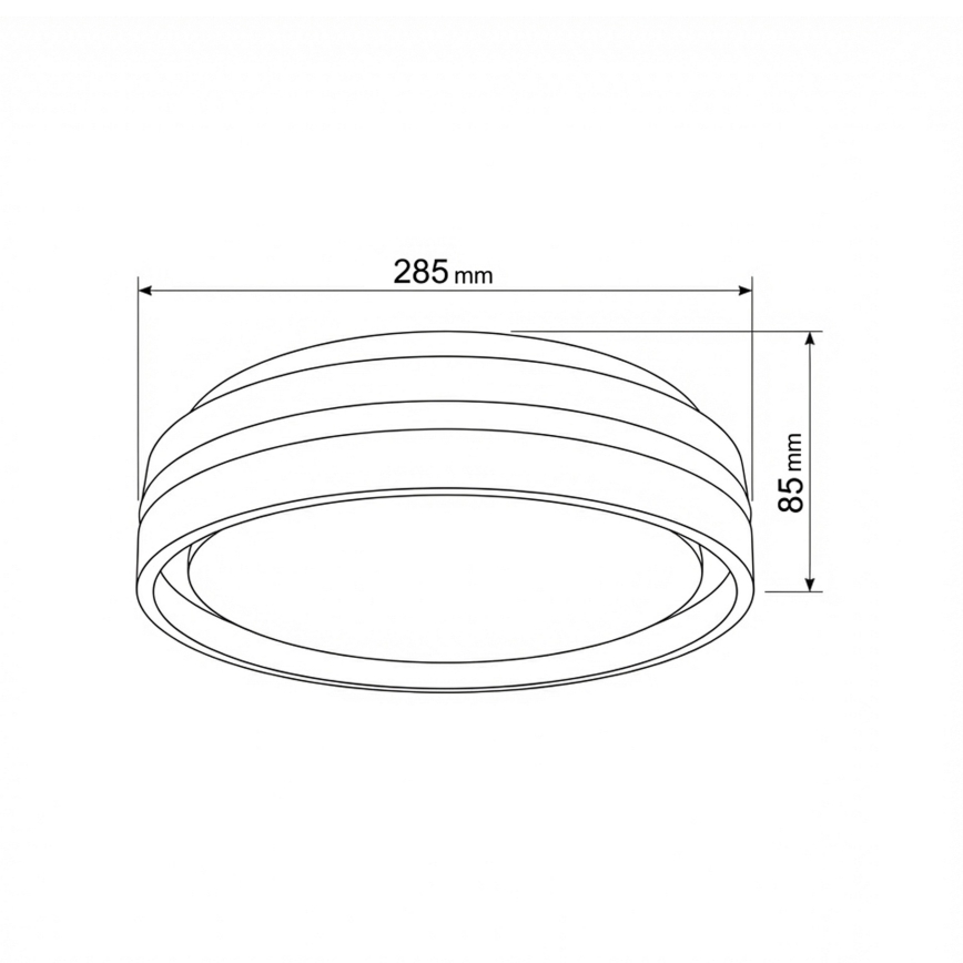 Brilagi - LED stropna svjetiljka NAOMI LED/24W/230V Ø 28,5 cm crna