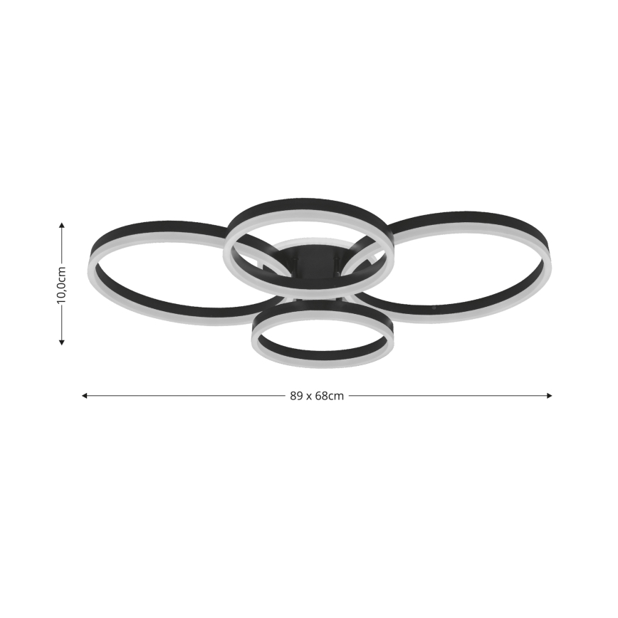 Brilagi - LED stropna svjetiljka s prigušivanjem ORBITS LED/52W/230V 3000-6000K + daljinski upravljač
