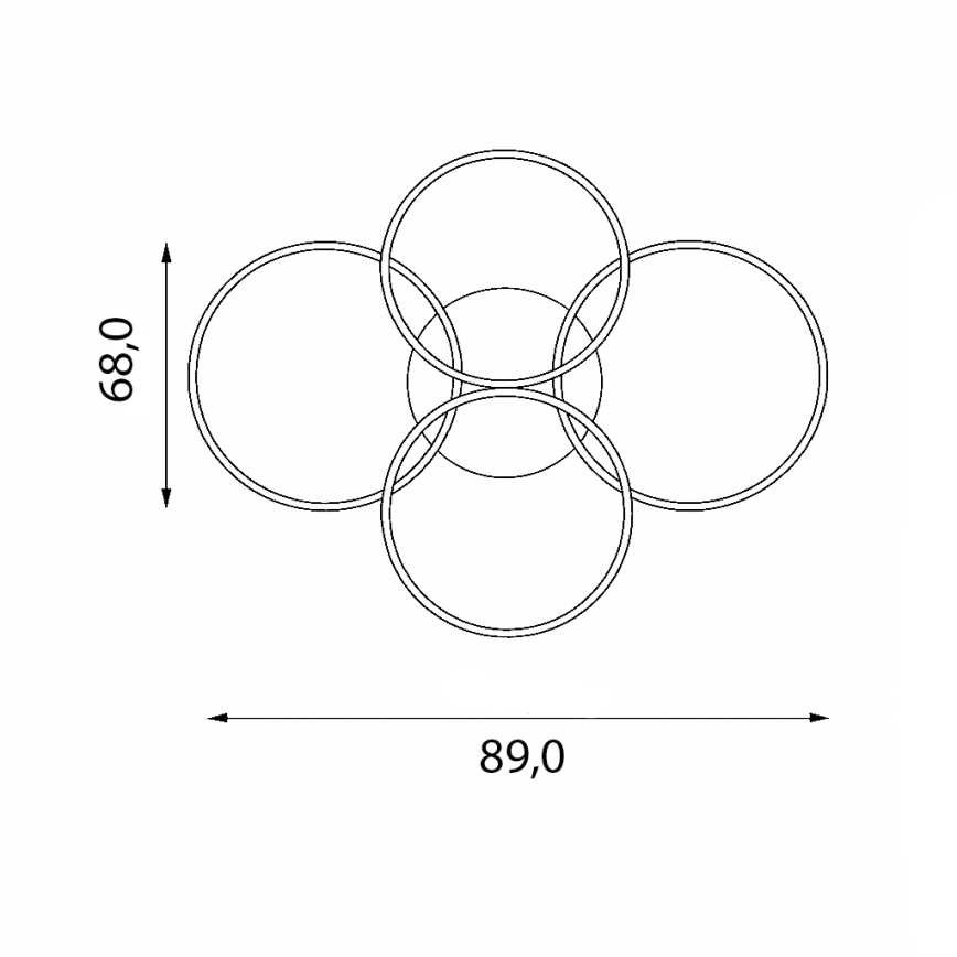 Brilagi - LED stropna svjetiljka s prigušivanjem ORBITS LED/52W/230V 3000-6000K + daljinski upravljač