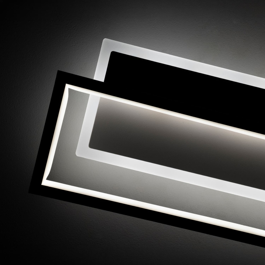 BRILAGI - LED prigušivo stropno svjetlo OUTLINE LED/66W/230V 3000-6000K 15x60 cm bijela/crna + daljinski upravljač