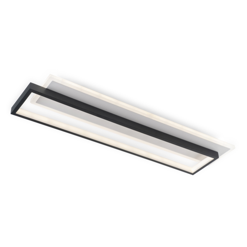 BRILAGI - LED prigušivo stropno svjetlo OUTLINE LED/66W/230V 3000-6000K 15x60 cm bijela/crna + daljinski upravljač
