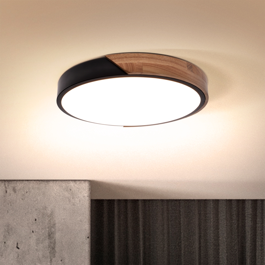 Brilagi - LED Stropna svjetiljka PILANA LED/24W/230V hrast pr. 30 cm