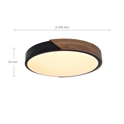 Brilagi - LED Stropna svjetiljka PILANA LED/24W/230V hrast pr. 30 cm