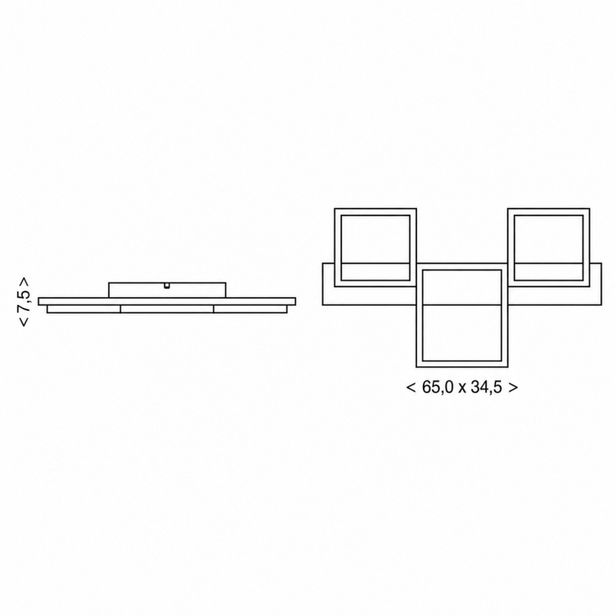 BRILAGI - LED stropna svjetiljka PLANK LED/30W/230V 4000K 34,5x65 cm drvena