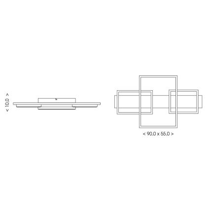 BRILAGI - LED stropna svjetiljka PLANK LED/35W/230V 4000K 55x90 cm drvo