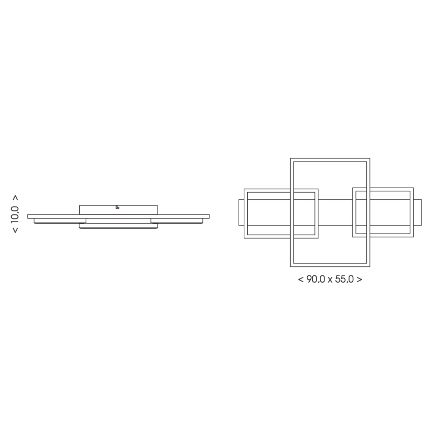 BRILAGI - LED stropna svjetiljka PLANK LED/35W/230V 4000K 55x90 cm drvo