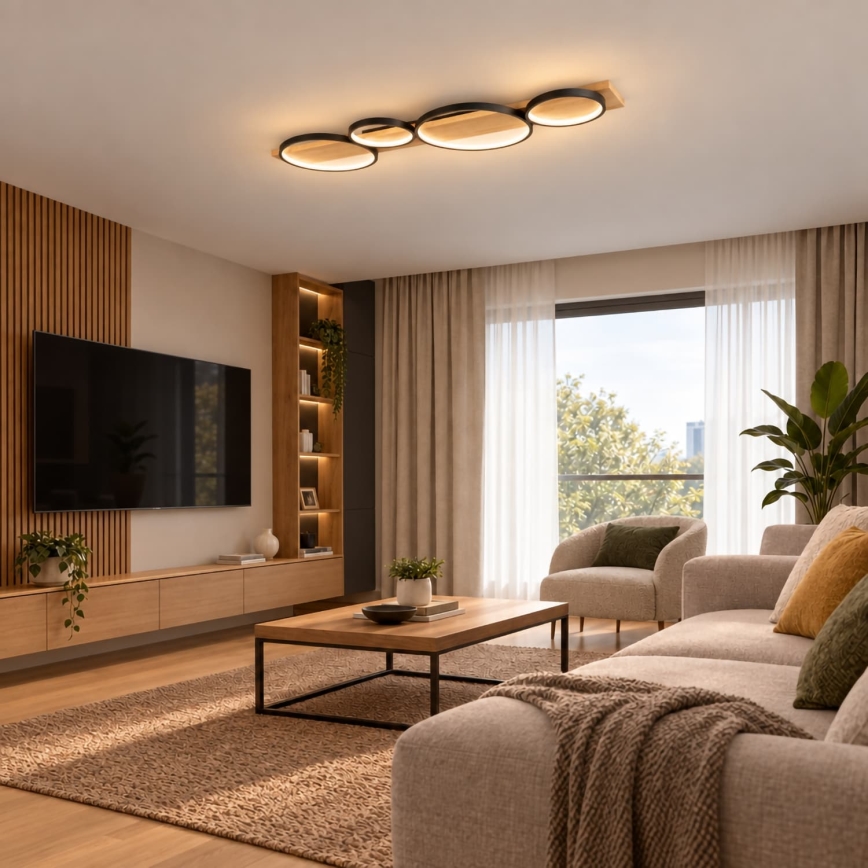 BRILAGI - LED stropna svjetiljka PLANK LED/38W/230V 4000K 40x120 cm drvo