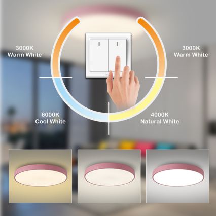 Brilagi - LED stropno svjetlo POOL LED/100W/230V 3000/4000/6000K Ø 80 cm ružičasto