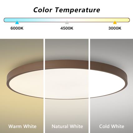 Brilagi - LED stropna svjetiljka POOL LED/100W/230V 3000/4000/6000K promjer 80 cm smeđa