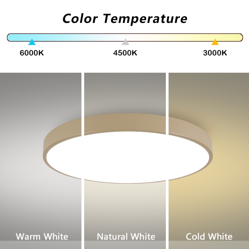 Brilagi - LED stropna svjetiljka POOL LED/100W/230V 3000/4000/6000K promjer 80 cm bež