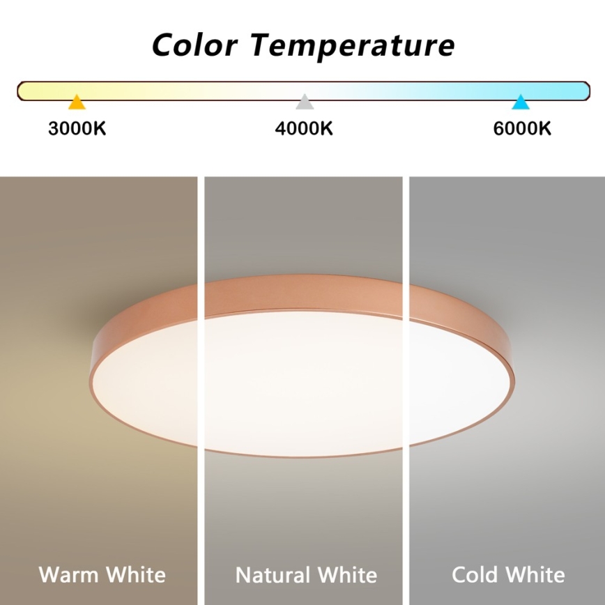 Brilagi - LED stropna svjetiljka POOL LED/100W/230V 3000/4000/6000K Ø 80 cm brončana