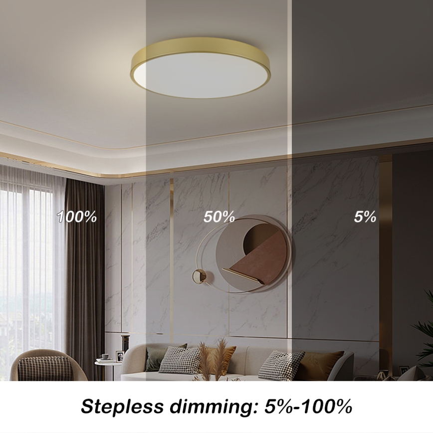 Brilagi - LED stropna svjetiljka POOL LED/100W/230V 3000/4000/6000K promjer 80 cm zlatna