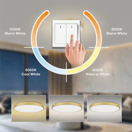 Brilagi - LED stropna svjetiljka POOL LED/180W/230V 3000/4500/6000K Ø 120 cm zlatna