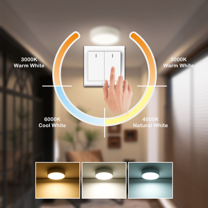 Brilagi - LED stropna svjetiljka POOL LED/18W/230V 3000/4500/6000K Ø 20 cm bijela