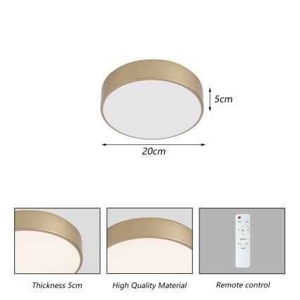 Brilagi - LED stropna svjetiljka POOL LED/24W/230V 3000/4000/6000K Ø 20 cm zlatna