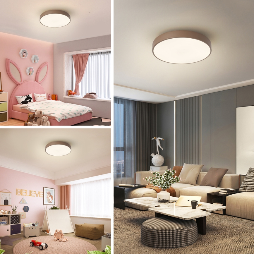 Brilagi - LED stropna svjetiljka POOL LED/36W/230V 3000/4000/6000K Ø 30 cm smeđa
