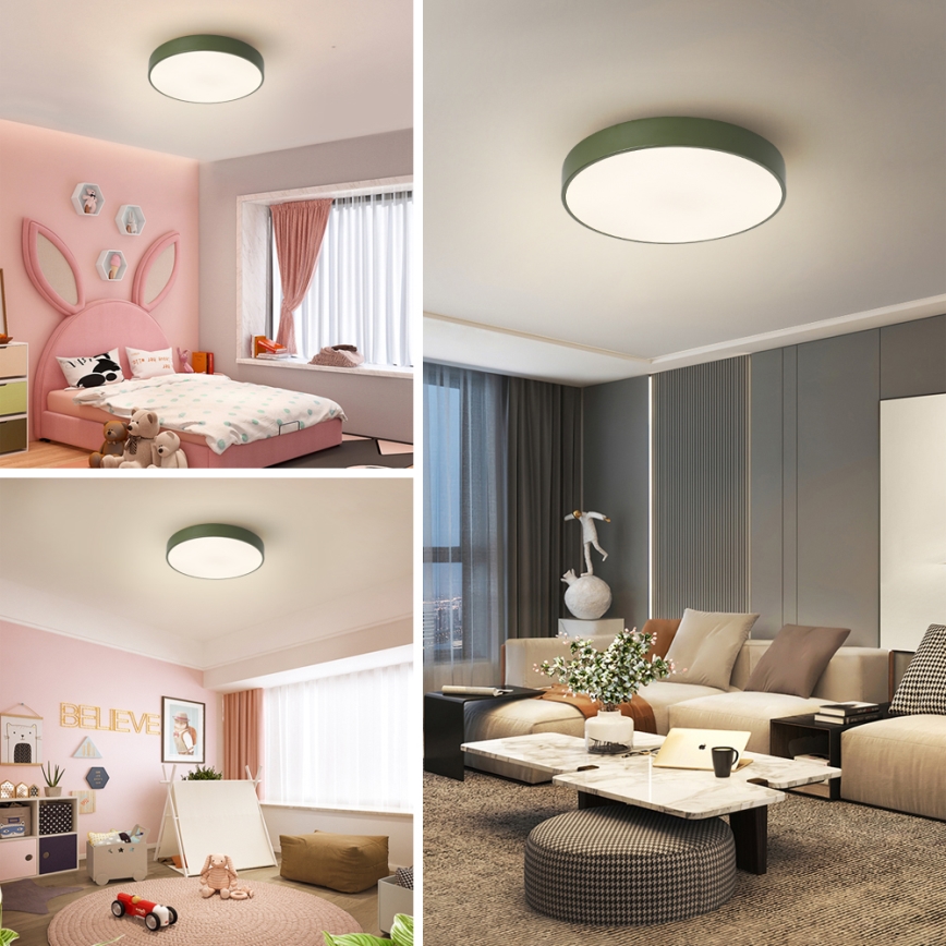 Brilagi - LED stropna svjetiljka POOL LED/36W/230V 3000/4000/6000K Ø 30 cm zelena