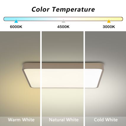 Brilagi - LED stropna svjetiljka POOL LED/36W/230V 3000/4000/6000K 40x40 cm bež