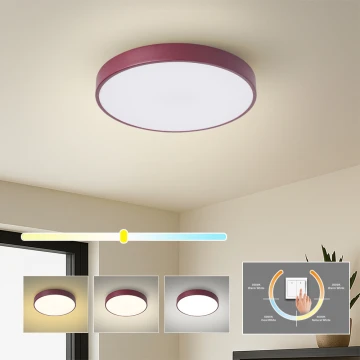 Brilagi - LED stropna svjetiljka POOL LED/36W/230V 3000/4000/6000K prom. 30 cm bordo