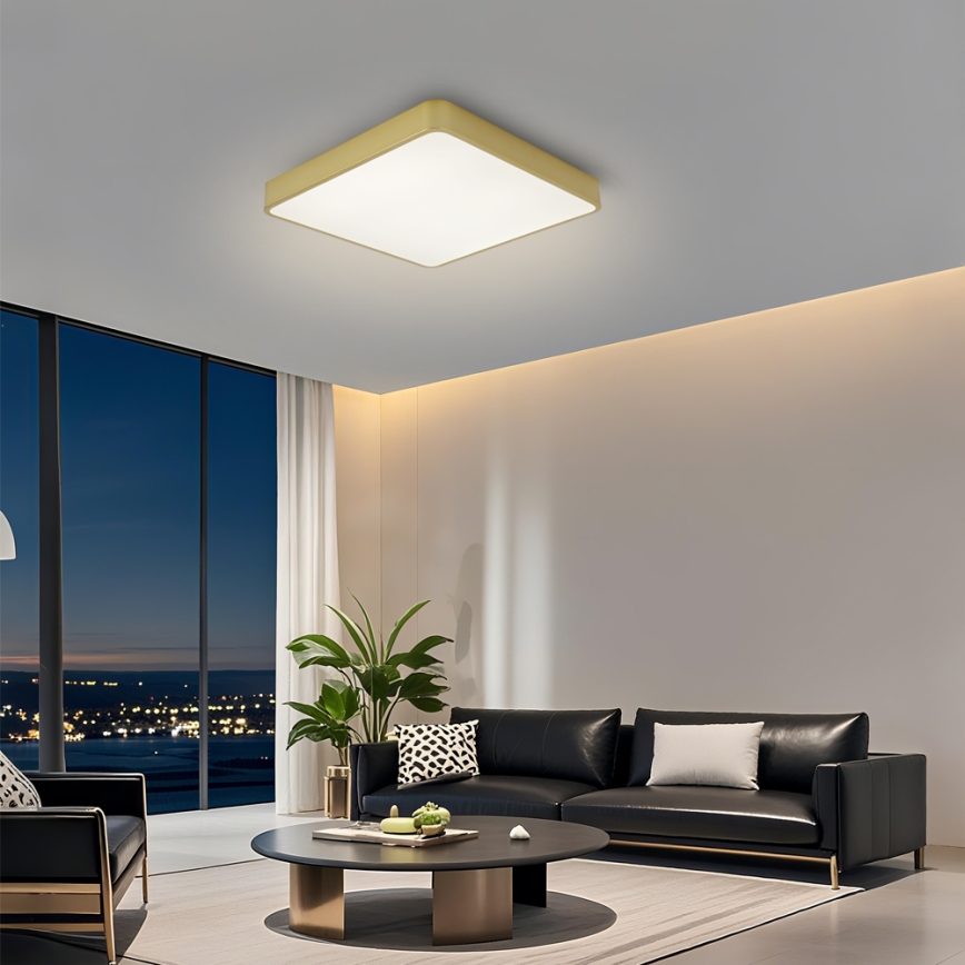 Brilagi - LED stropna svjetiljka POOL LED/36W/230V 3000/4500/6000K 40x40 cm zlatna