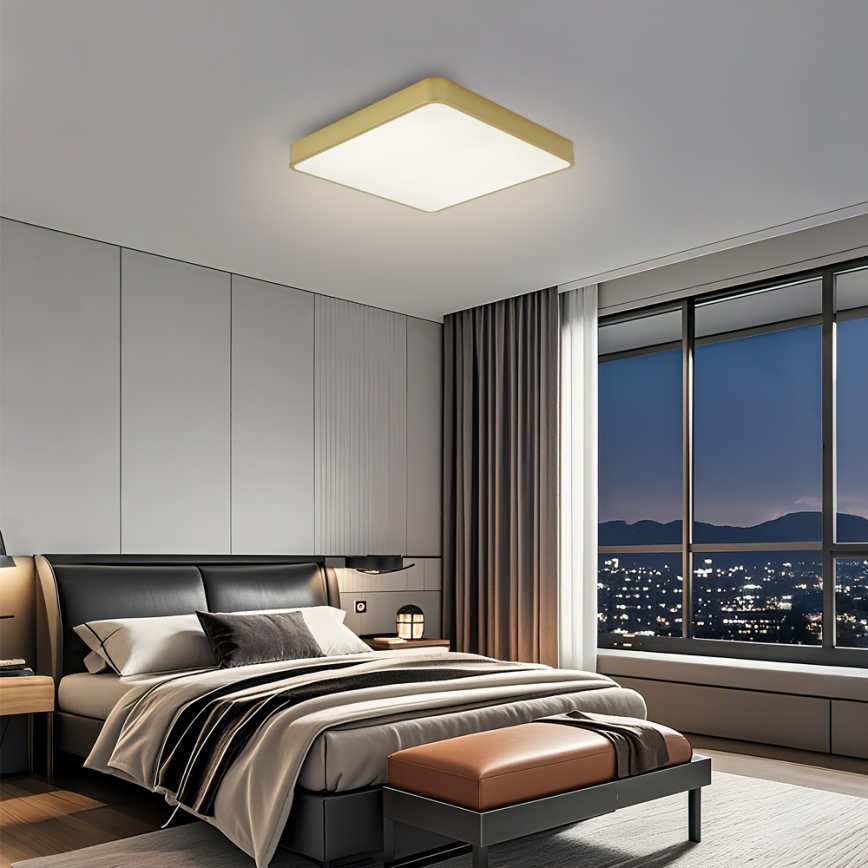 Brilagi - LED stropna svjetiljka POOL LED/36W/230V 3000/4500/6000K 40x40 cm zlatna