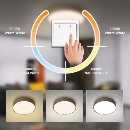 Brilagi - LED stropna svjetiljka POOL LED/48W/230V 3000/4000/6000K promjer 40 cm smeđa