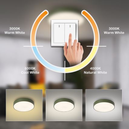 Brilagi - LED stropna svjetiljka POOL LED/48W/230V 3000/4000/6000K promjer 40 cm zelena
