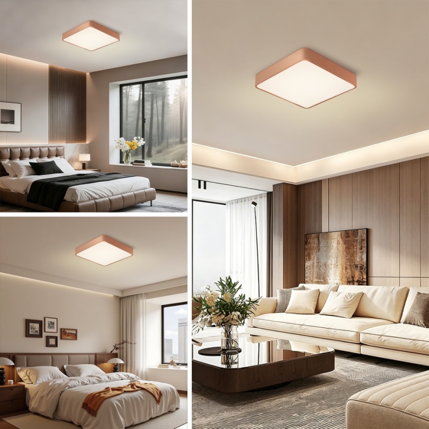 Brilagi - LED stropna svjetiljka POOL LED/48W/230V 3000/4000/6000K 50x50 cm brončana