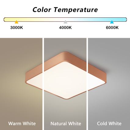 Brilagi - LED stropna svjetiljka POOL LED/48W/230V 3000/4000/6000K 50x50 cm brončana